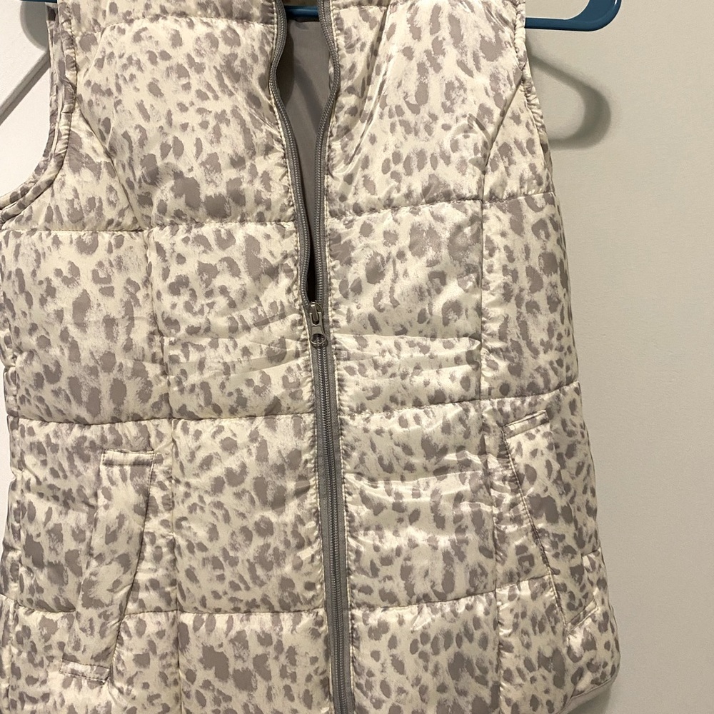 LIKE NEW cheetah print winter vest